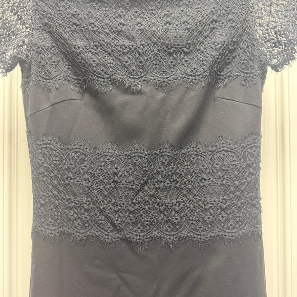 Escada Black Lace Knee Length Sheath Dress - Picture 8 of 14